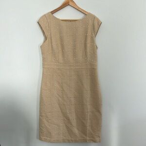 Elegant Tan Sleeveless Dress